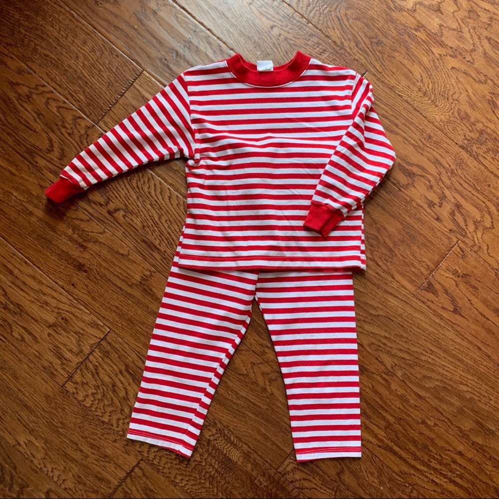 🎄Red and White Striped Pajamas